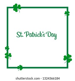 Typographic Saint Patrick's Day Background. Vector design greetings card or poster