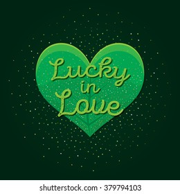 Typographic Saint Patrick's Day background. Vector design for greeting card, poster, flyer.