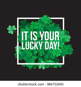 Typographic Saint Patrick's Day background