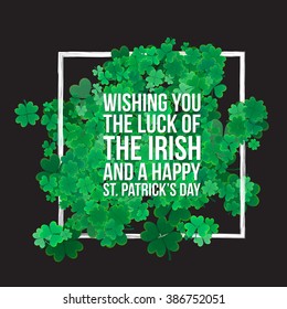 Typographic Saint Patrick's Day background