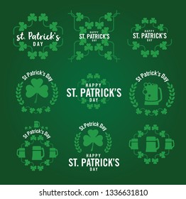 Typographic Saint Patrick's Day badges