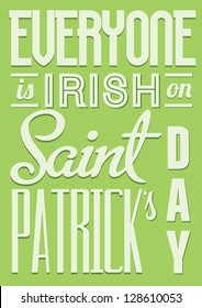 Typographic Saint Patrick's Day Design