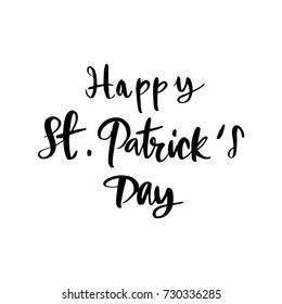 Typographic Saint Patrick's Day greeting card, Vector illustration.