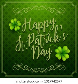 Typographic Saint Patrick's Day Retro Background