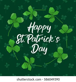 Typographic Saint Patrick's Day. Vector illustration.