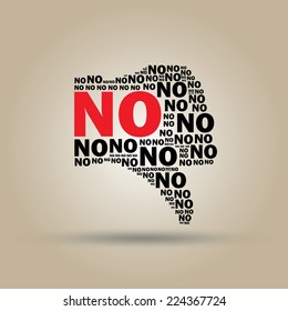 Typographic sign "NO"
