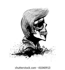 Typographic Skull