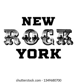 Typographic slogan, tee shirt graphics, vectors, music rock awesome