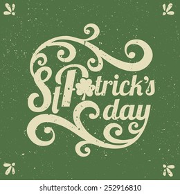 Typographic style design for St. Patrick's Day.