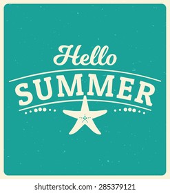 Typographic Summer Background Design - Summer Holiday Concept - Vector design for print or web