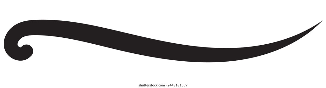 Typographic swash and swooshes tails. Retro swishes and swashes for athletic typography, logos, baseball font. Underlined text tails. 