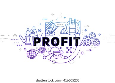 Typographic Technology Design. Modern Lettering. Set of application development, web site coding, information and mobile technologies vector icons and elements.