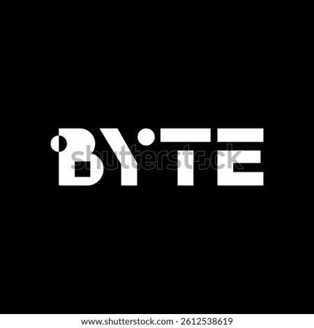 Typographic Text Font Byte, logo design inspiration.