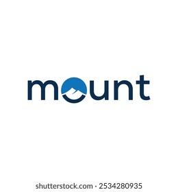 Typographic Text Font Mount. Mount logo Design Inspiration.