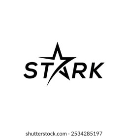 Typographic Text Star Logo Design Inspiration.
