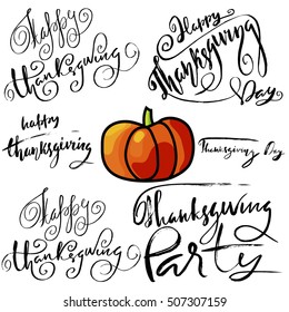 Typographic Thanksgiving Design Set