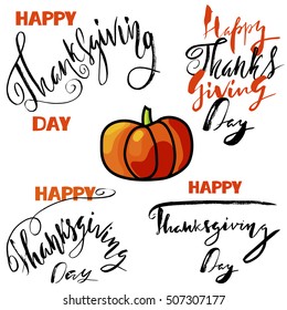Typographic Thanksgiving Design Set