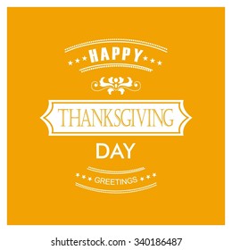 Typographic Thanksgiving Design Set. Vector illustration EPS 10