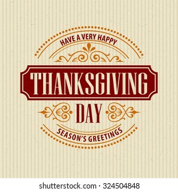 Typographic Thanksgiving Design. Vector illustration