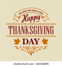 Typographic Thanksgiving Design. Vector illustration