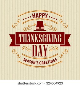 Typographic Thanksgiving Design. Vector illustration