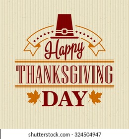 Typographic Thanksgiving Design. Vector illustration