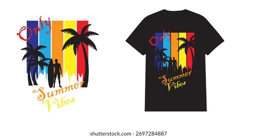 Typographic T-shirt design template illustration vector