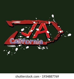 Typographic t-shirt and poster design with the concept of the city of Los Angeles