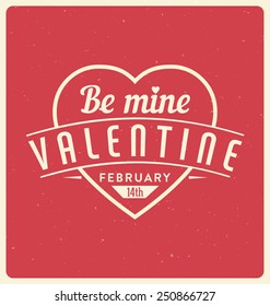 Typographic Valentines Day Design - Vintage Style