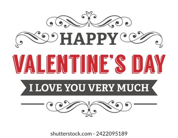 Typographic Valentine's Day Labels Vector art