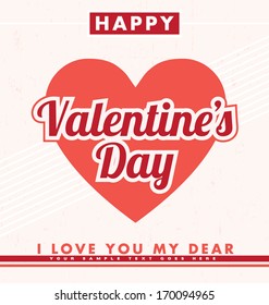 Typographic Valentines Design Template