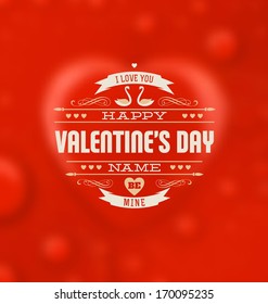 Typographic Valentines Design Template