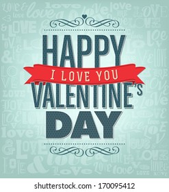 Typographic Valentines Design Template