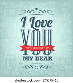 Typographic Valentines Design Template