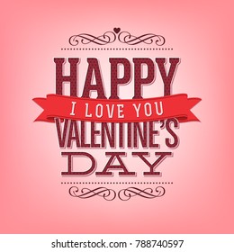 Typographic Valentines Design Template