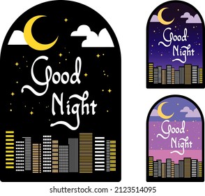typographic vector graphic illustration of good night greetings, great for stickers, backgrounds, wall decorations, and more.