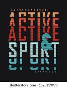 Typographic vector illustration of aport theme.