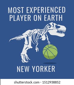 Typographic vector illustration of dinosaur . tee shirt graphics. print