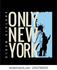 Typographic Vector illustration of new york  theme  .  t shirt graphics