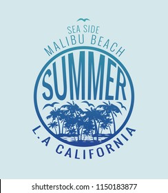 typographic vector illustration pf miami and summer theme.t shirt graphics