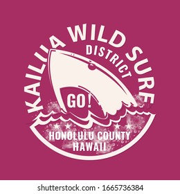 Typographic vector illustration of shark theme badge. Print
