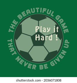 Ilustración vectorial TYpográfica del tema del fútbol. gráficos de camisetas
