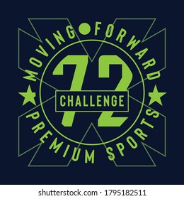 Typographic vector illustration of a sport theme.