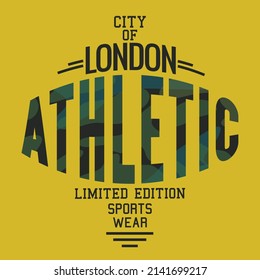 Typographic Vector Illustration Of Sport  Theme. T Shirt Graphics