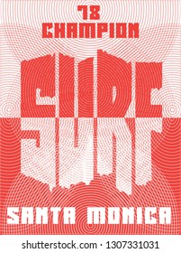 typographic vector illustration of surf theme. tee  shirt graphics , print