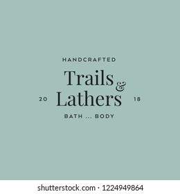 Typographic Vector Logo, Fancy and Elegant font logo