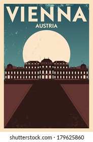 Typographic Vienna City Poster Design