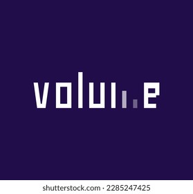 Typographic volume lettering logo. Simple design. Perfect sound reduction bars logo template. vector.