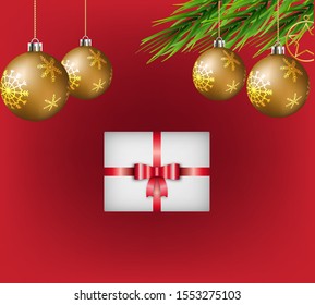 Typographical Background With Christmas Elements