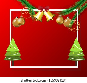 Typographical Background With Christmas Elements
